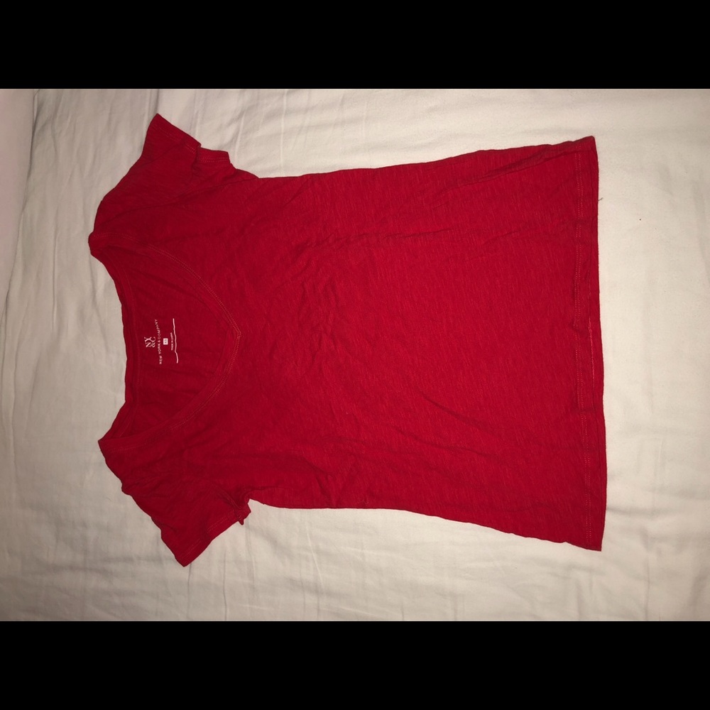 Red V-Neck Shirt